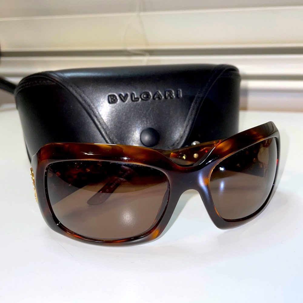 Bulgari Swarovski Crystal Motif Sunglasses